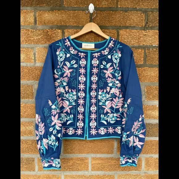 LaBellumHillary ScottLong Sleeve EmbroideredJacket - Picture 3 of 14